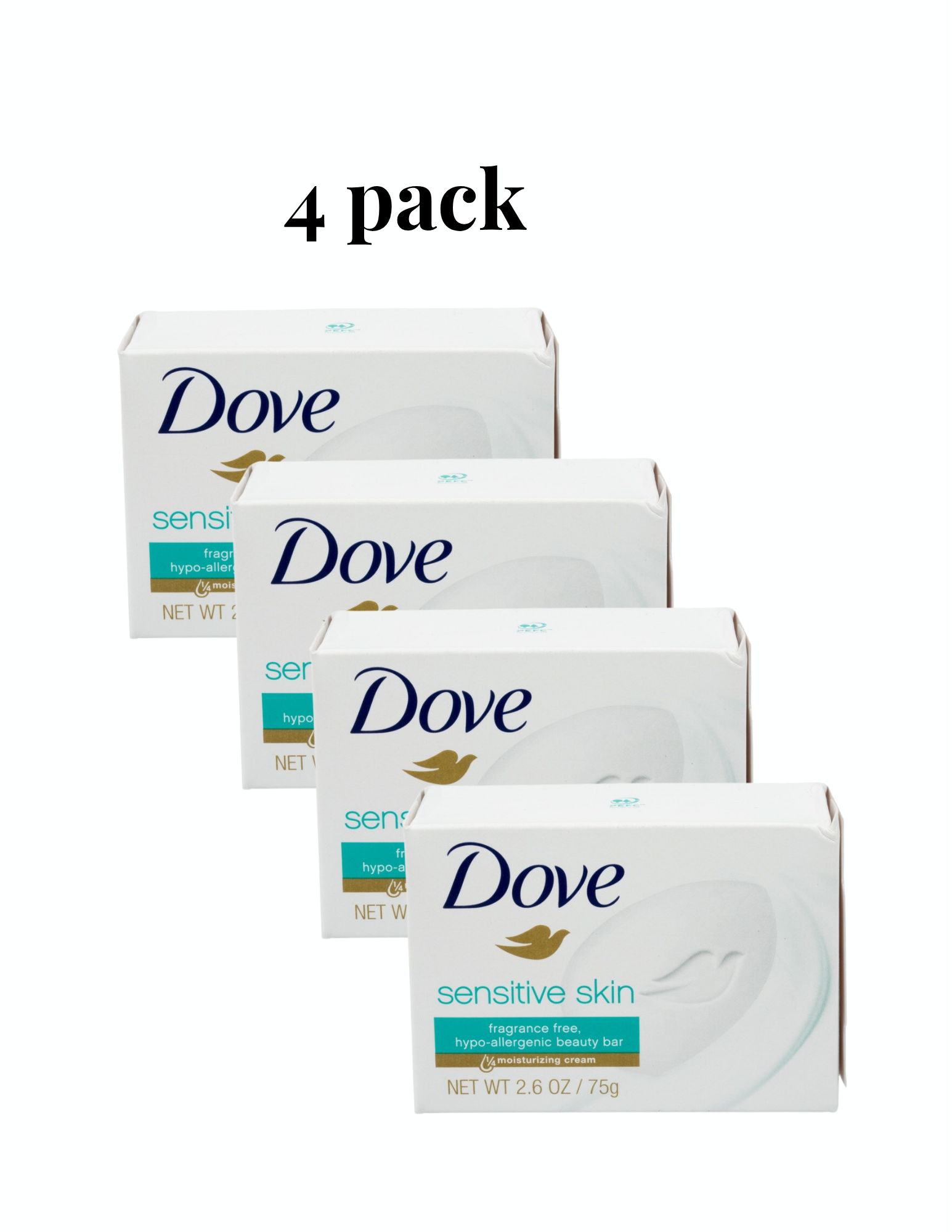 Dove Sensitive Skin Beauty Bar, 2.6 oz. Boxes
