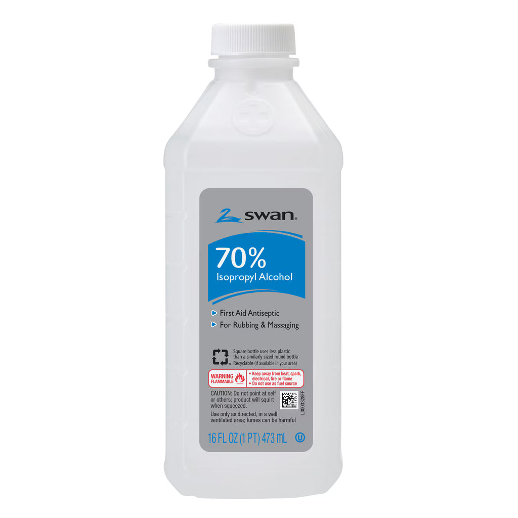 Swan 70% Isopropyl Rubbing Alcohol, 16 OZ.