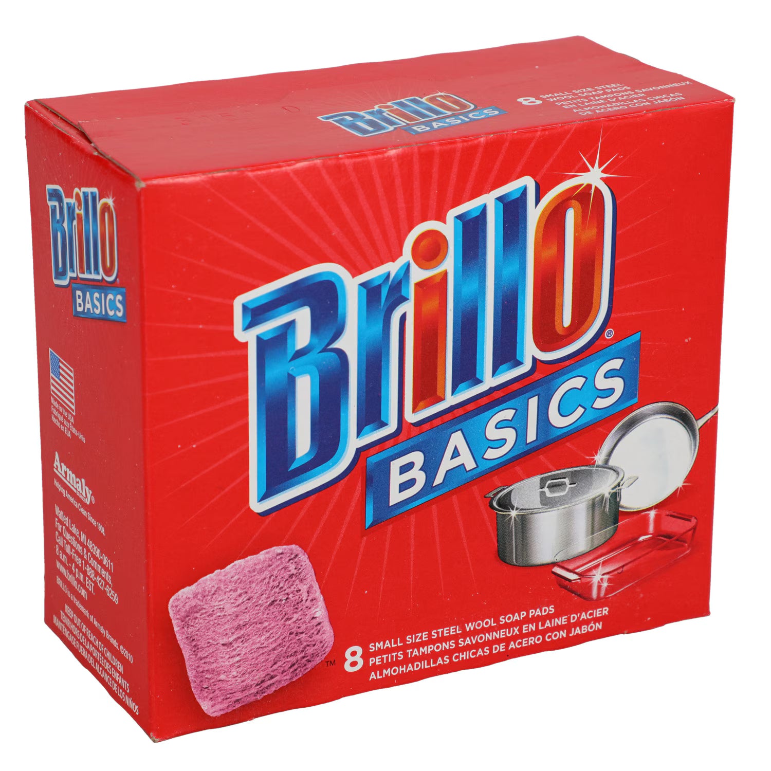 Brillo Basics Steel-Wool Soap Pads, 8-ct. Boxe