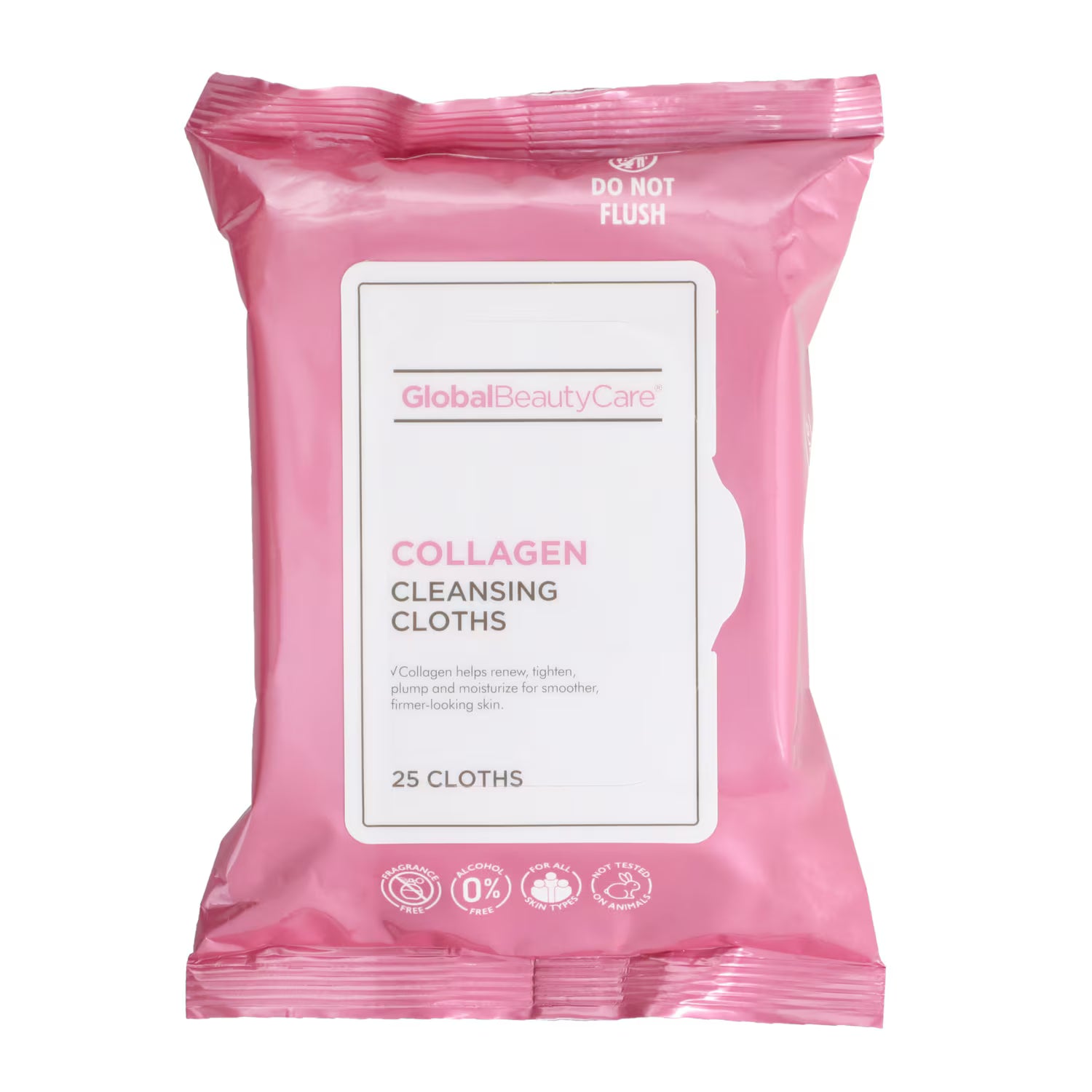 Global Beauty Care Collagen Makeup Cleansing Cloth, 25-pc Pack