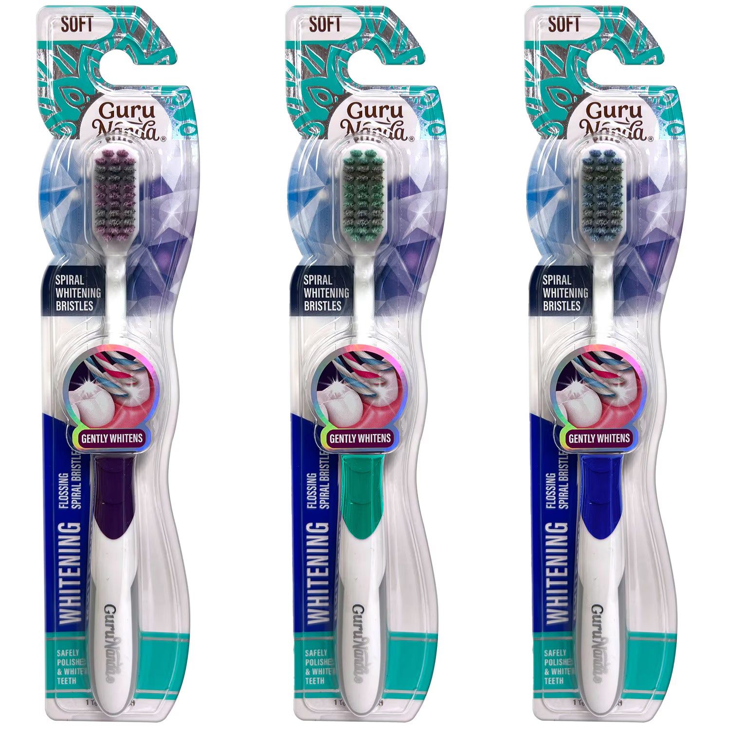 Spiral Whitening Bristle Soft Toothbrush (3 ct.)