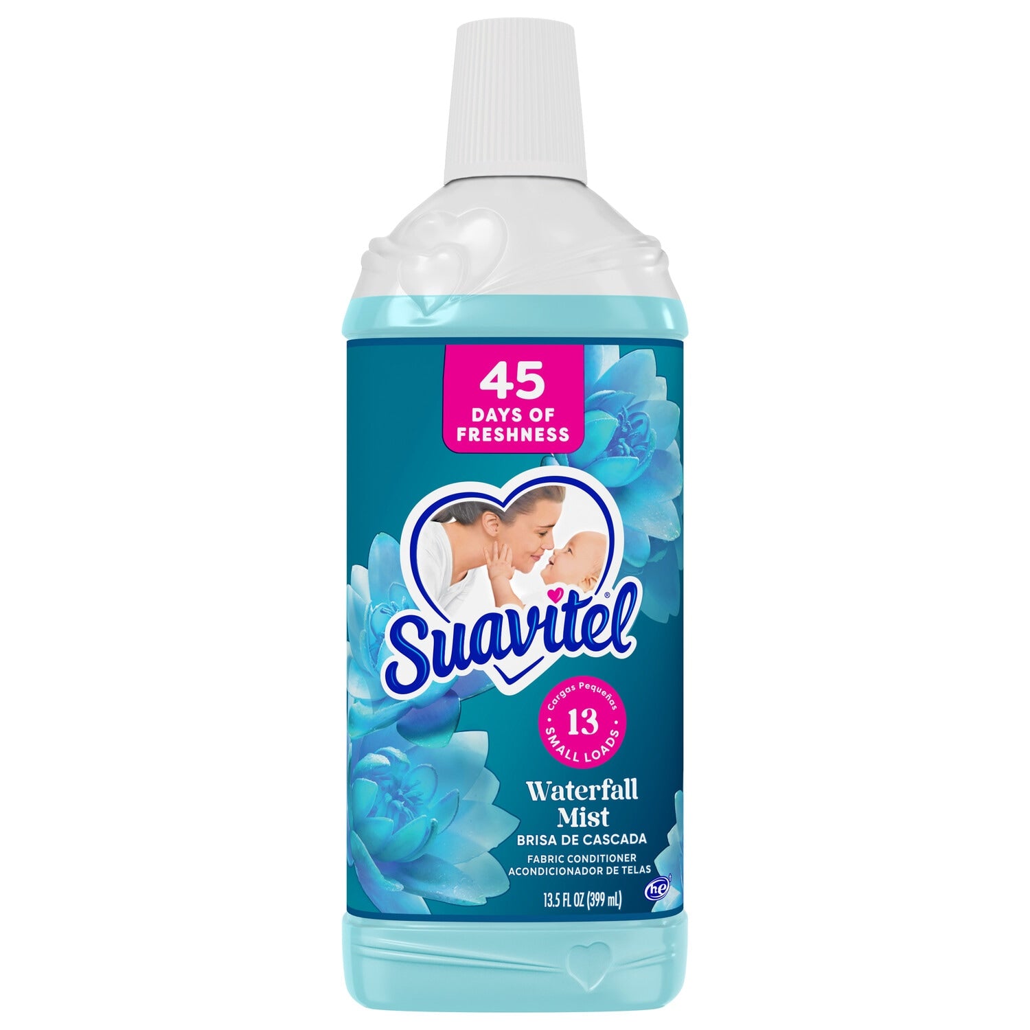 Suavitel Fabric Conditioner, Liquid Fabric Softener, Waterfall Mist Scent, 13.5 fl Oz. Bottle