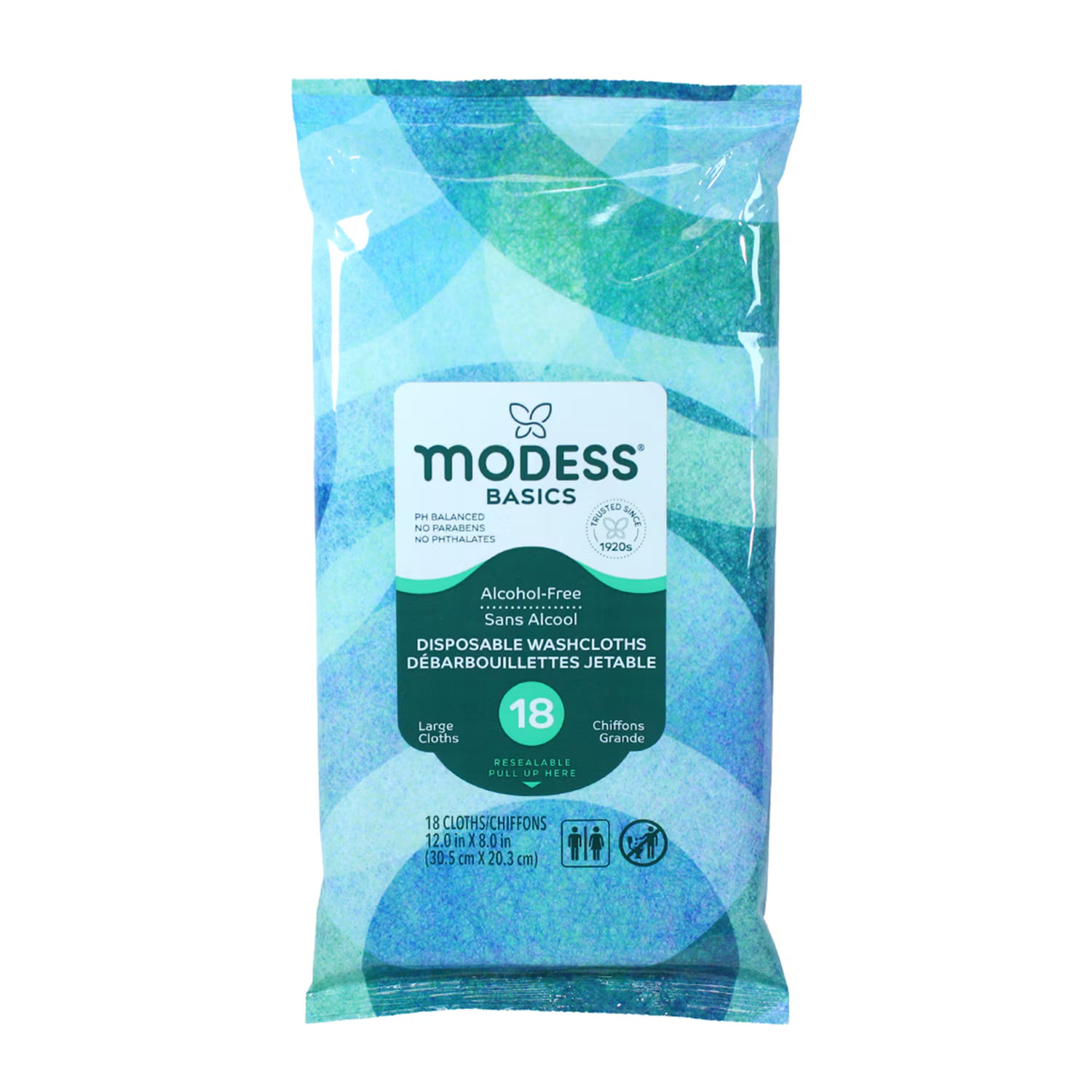Modess Basics Disposable Washcloths, 18-ct. Pack