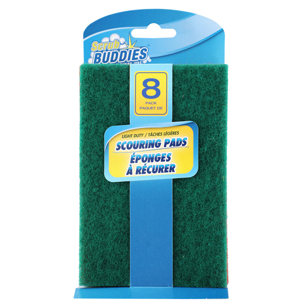 Light Duty Scouring Pads, 8-ct. Packs