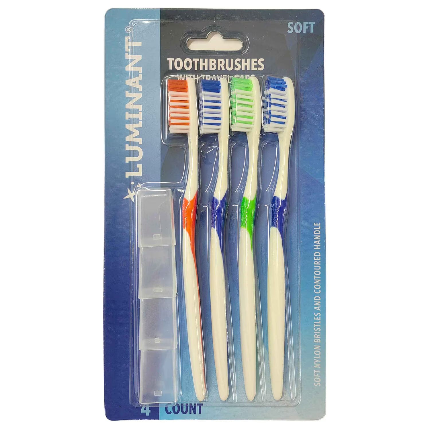 Ultra Soft Toothbrushes with Travel Caps, 4-ct. Pack