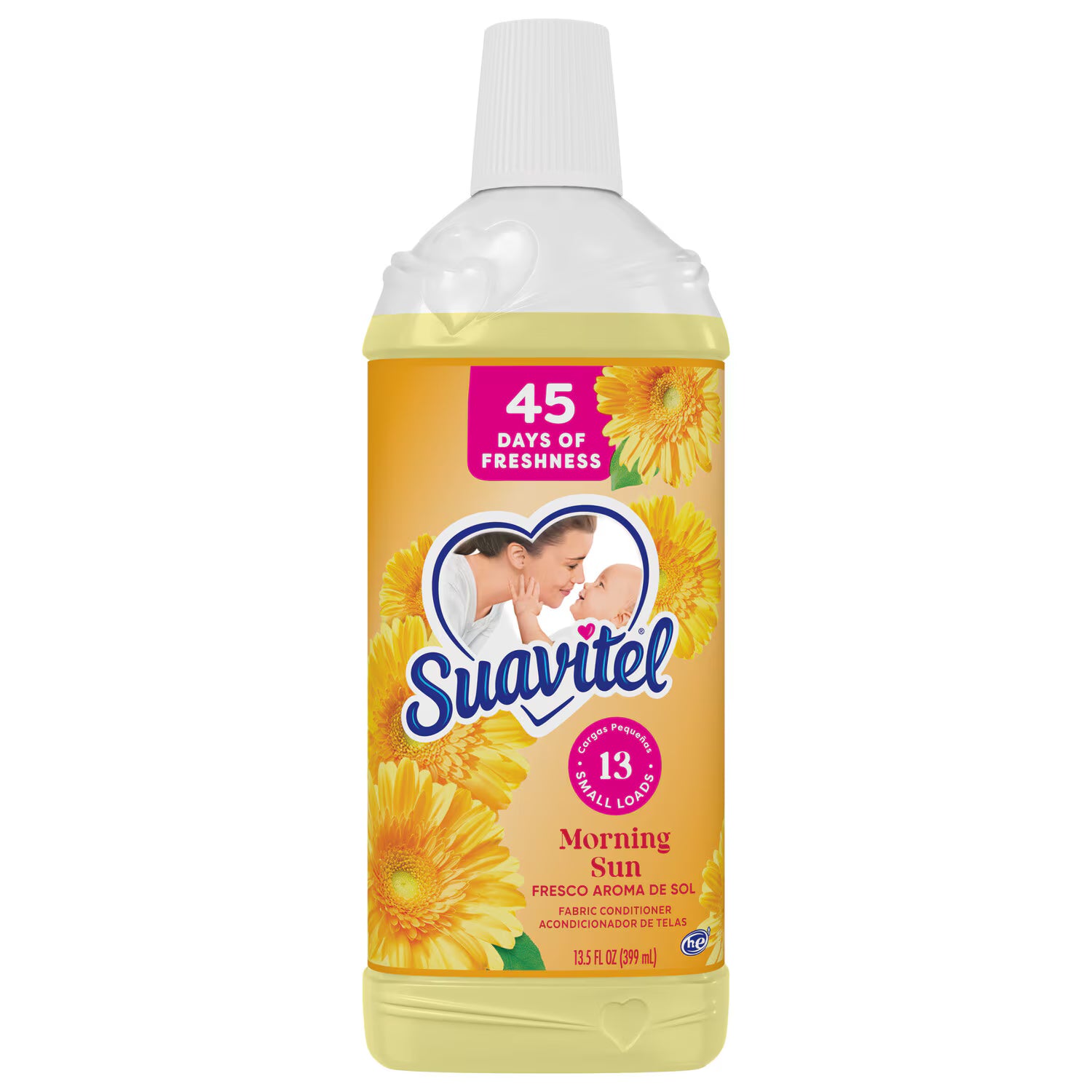 Suavitel Fabric Conditioner, Liquid Fabric Softener, Morning Sun Scent, 13.5 fl Oz Bottle